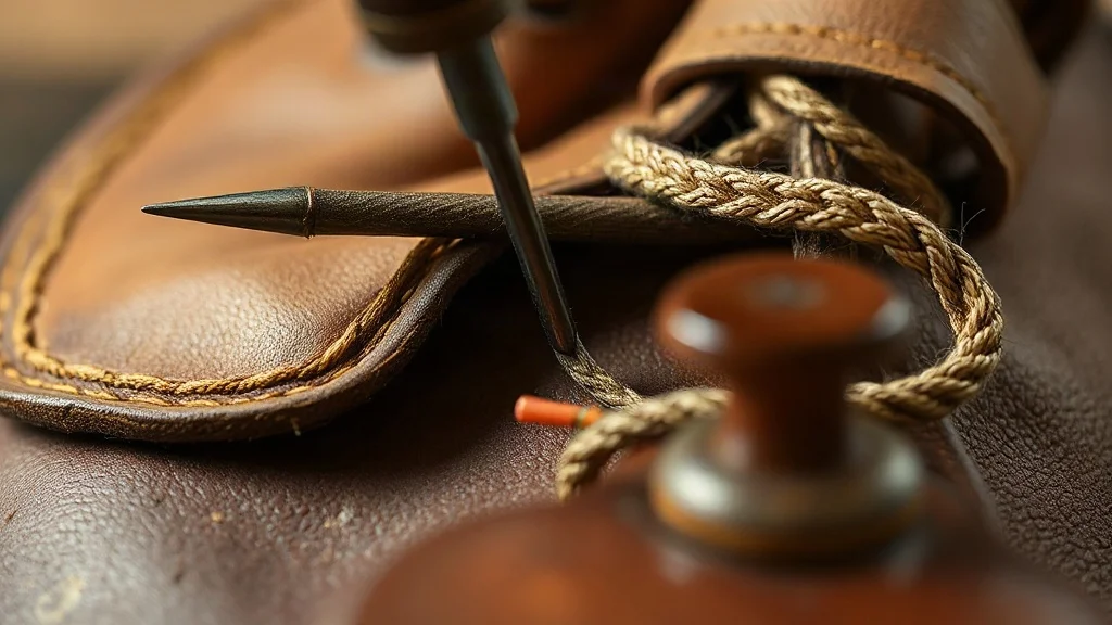 Artisan leather weave and craftsmanship texture detail of Sahuayo Michoacán